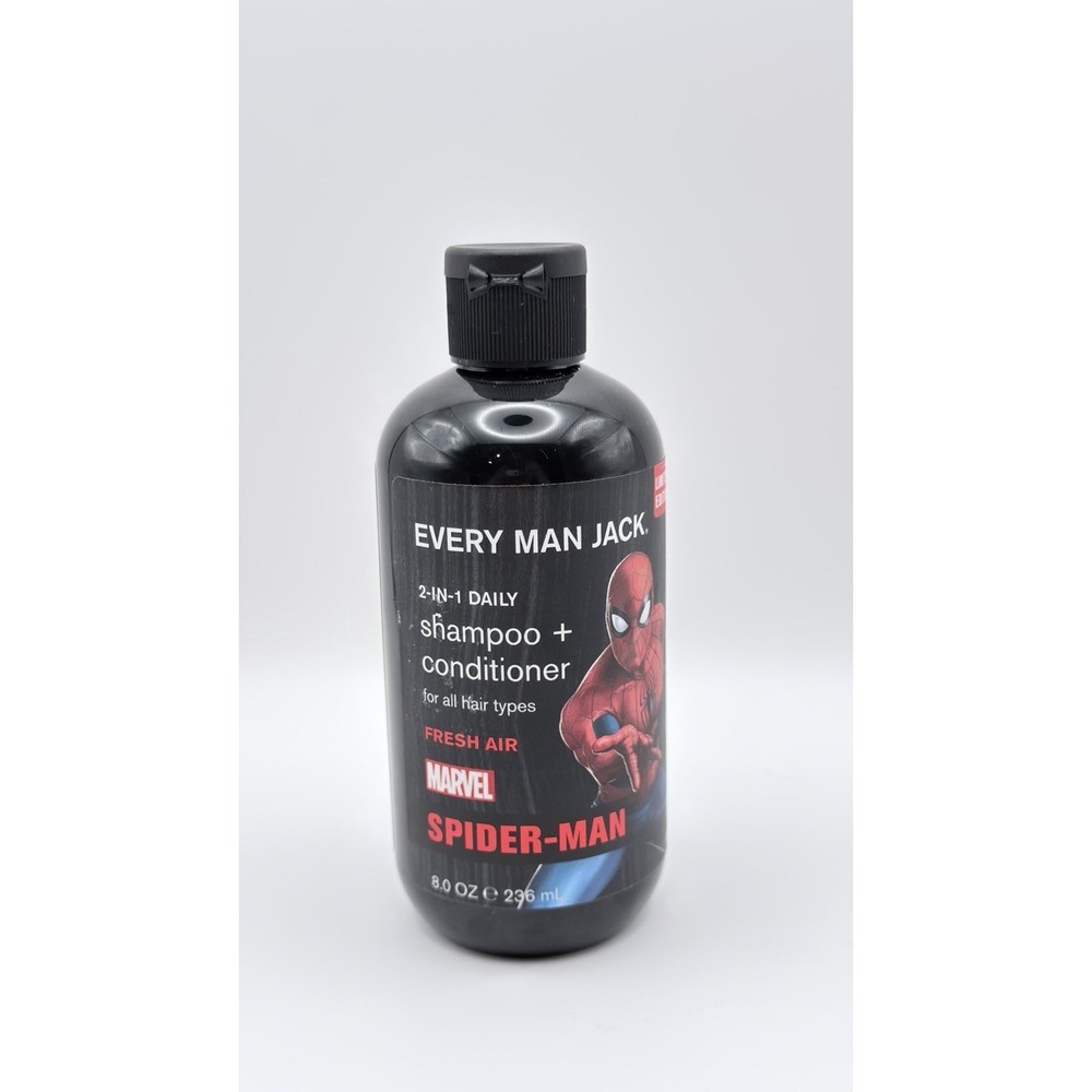 Every Man Jack Spider-Man Body 2 In 1 Shampoo and Conditioner New 8oz